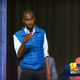 Activist DeRay Mckesson speaks as former Baltimore Mayor Sheila Dixon looks on during a mayoral candidates debate in Baltimore on March 10, 2016.
WBAL-TV Baltimore